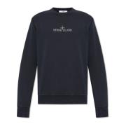 Sweatshirt met logo Stone Island , Blue , Heren