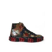Camouflage High Top Sneakers met Versieringen Dolce & Gabbana , Multic...