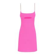 Mini-jurk met strassbandjes Gcds , Pink , Dames