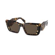 Beige Zonnebril Model 08Ys 01V8C1 Prada , Brown , Dames