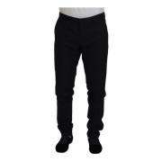 Zwarte wollen chino jurkbroek Dolce & Gabbana , Black , Heren