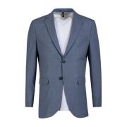 Blauwe Single-Breasted Blazer Selected Homme , Blue , Heren