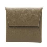 Pre-owned Leather wallets Hermès Vintage , Gray , Dames