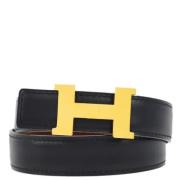 Pre-owned Fabric belts Hermès Vintage , Black , Dames