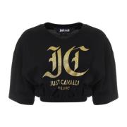 Zwarte T-shirts en Polos Roberto Cavalli , Black , Dames