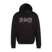 Iconische Sidney Hoodie - Zwart Schott NYC , Black , Heren