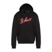 Spencer Hoodie Schott NYC , Black , Heren