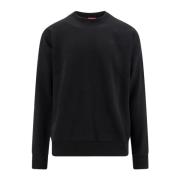 Maxi Oval-D Katoenen Sweatshirt Diesel , Black , Heren