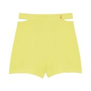 Broek Cut-out shorts in crepe sarblé stof Patrizia Pepe , Yellow , Dam...