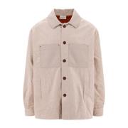 Beige Corduroy Shirt Aw23 Drole de Monsieur , Beige , Heren