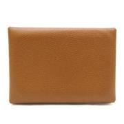 Pre-owned Leather wallets Hermès Vintage , Brown , Dames