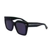 Ck23508S-001 Zonnebril Zwarte Frame Calvin Klein , Black , Dames