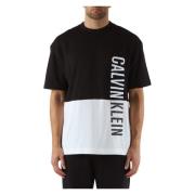 Oversize Katoen Logo T-shirt Calvin Klein , Black , Heren