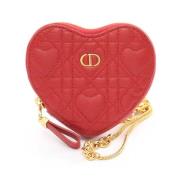 Pre-owned Leather pouches Dior Vintage , Red , Dames