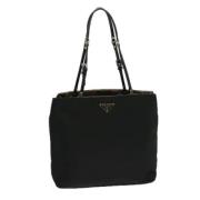 Pre-owned Nylon shoulder-bags Prada Vintage , Black , Dames