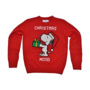 Snoopy Christmas Mood Cashmere Sweater MC2 Saint Barth , Pink , Heren