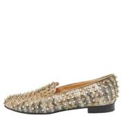Pre-owned Fabric flats Christian Louboutin Pre-owned , Gray , Dames