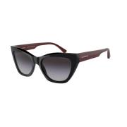 Zwarte Frame Grijze Gradiënt Lenzen Emporio Armani , Black , Dames