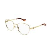 Gouden Montuur Zonnebril Gg1601O 002 Gucci , Yellow , Unisex