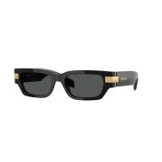 Stijlvolle zonnebril met donkergrijze lenzen Versace , Black , Unisex