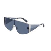 Blauw Donker Zilveren Zonnebril Dg2305 Dolce & Gabbana , Gray , Unisex