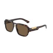 Bruin Donker Frame Zonnebril Stijlvol Model Dolce & Gabbana , Brown , ...