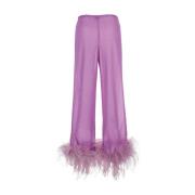 Veren Afgezette Rechte Broek Oseree , Purple , Dames