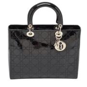 Pre-owned Leather totes Dior Vintage , Black , Dames