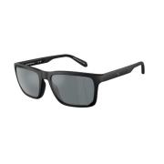 Zwarte Frame Grijze Spiegel Lens Emporio Armani , Black , Heren