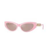 Roze Spiegel Zonnebril Versace , Pink , Unisex