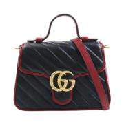 Pre-owned Leather shoppers Gucci Vintage , Black , Dames