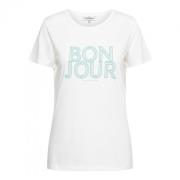 Wit Turquoise T-shirt met Geplaatste Print &Co Woman , White , Dames
