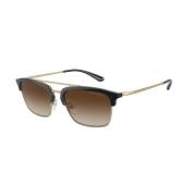 Bruin Gradient Zonnebril Emporio Armani , Black , Heren