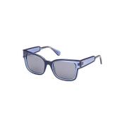 Stijlvolle Blauwe Spiegelzonnebril Max & Co , Blue , Dames