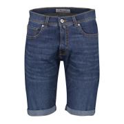 Donkerblauwe Shorts 5-Pocket Model Pierre Cardin , Blue , Heren