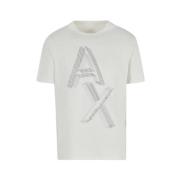 Logo Borst T-shirt Armani Exchange , White , Heren