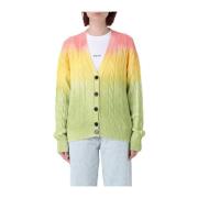 V-Neck Cardigan MultiColour Sweaters Msgm , Multicolor , Dames