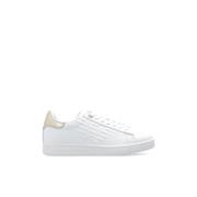 Sportschoenen met logo Emporio Armani EA7 , White , Dames