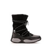 Zwarte Leren Mid Boots Gabor , Black , Dames
