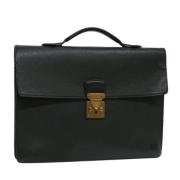 Pre-owned Leather handbags Louis Vuitton Vintage , Black , Dames