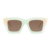 Baci Light Green Zonnebril Jacquemus , Green , Dames