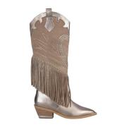 Fonkelende Fringed Cowboy Boot Alma EN Pena , Yellow , Dames