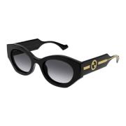 Kattenoog Zonnebril Trendy Urban Poëtische Stijl Gucci , Black , Dames