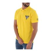 Gele Regular Polo Shirt 100% Katoen Cavalli Class , Yellow , Heren