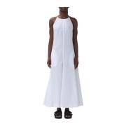 Witte Maxi Jurk Sportmax , White , Dames