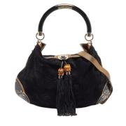 Pre-owned Suede handbags Gucci Vintage , Black , Dames