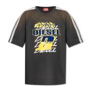 T-shirt 'T-Roxt-Stripe' Diesel , Black , Heren