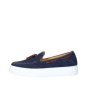 Suède Herenloafers met Leren Kwastjes Exton , Blue , Heren