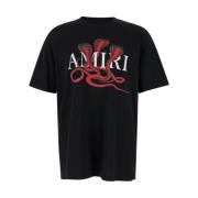 Slang Tee Jersey Zwart T-shirts Polos Amiri , Black , Heren