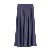 Blauwe Denim Lange Rok Pennyblack , Blue , Dames